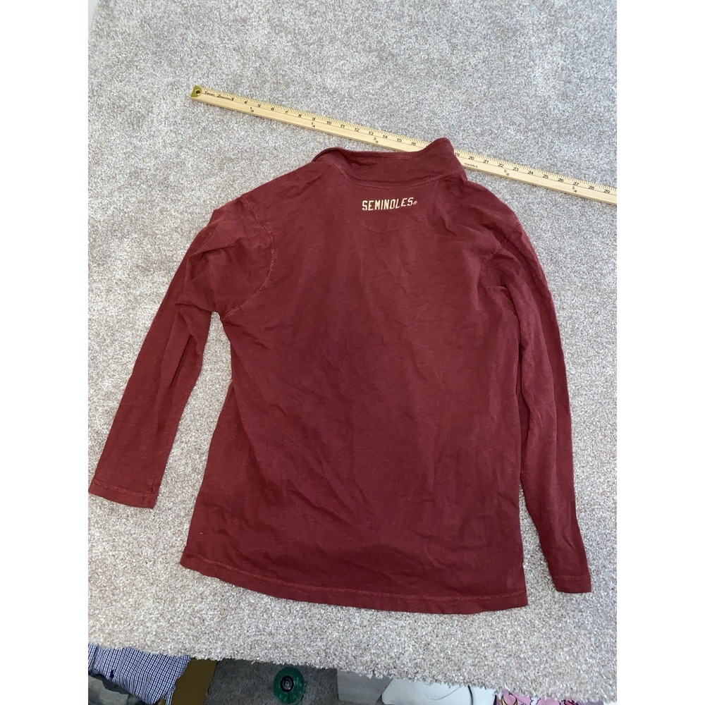 Champion Florida State Seminoles 1/4 Zip Sweater Mens L Red Football Gym Cotton - Picture 8 of 8